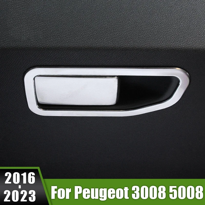 

For Peugeot 3008 5008 GT Hybrid 2016 2017 2018 2019 2020 2021 2022 2023 Car Co Pilot Storage Glove Box Switch Handle Panel Cover