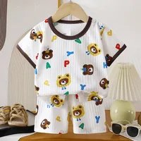 2PCS Children Clothing Set Child T-shirt Suit Summer Cotton New Girls Shorts Clothes Baby Boys Short Sleeve Kid Clothes 3