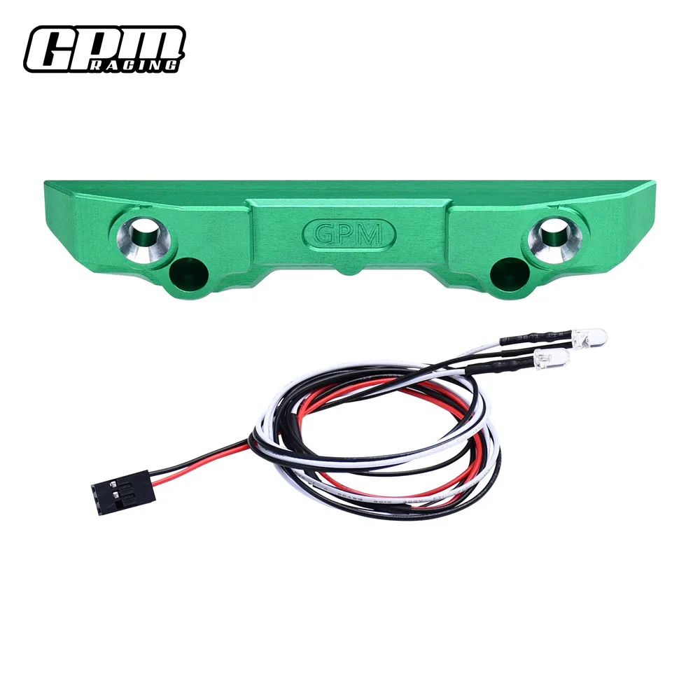 GPM Aluminum 7075 Rear Bumper Rear Crash Bar with LED Light For TRAXXAS MINI MAXX RC Parts