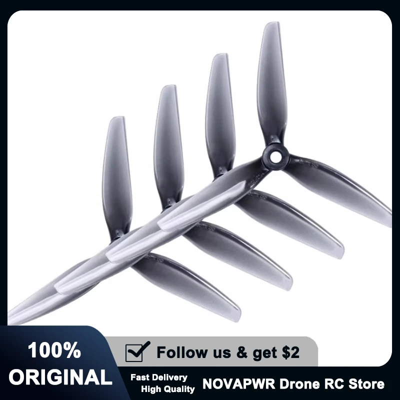 

Ethix S5 5x4x3 5Inch 3-Blade Polycarbonate FPV Drone Propeller HQProp High-Performance Racing (2CW+2CCW)