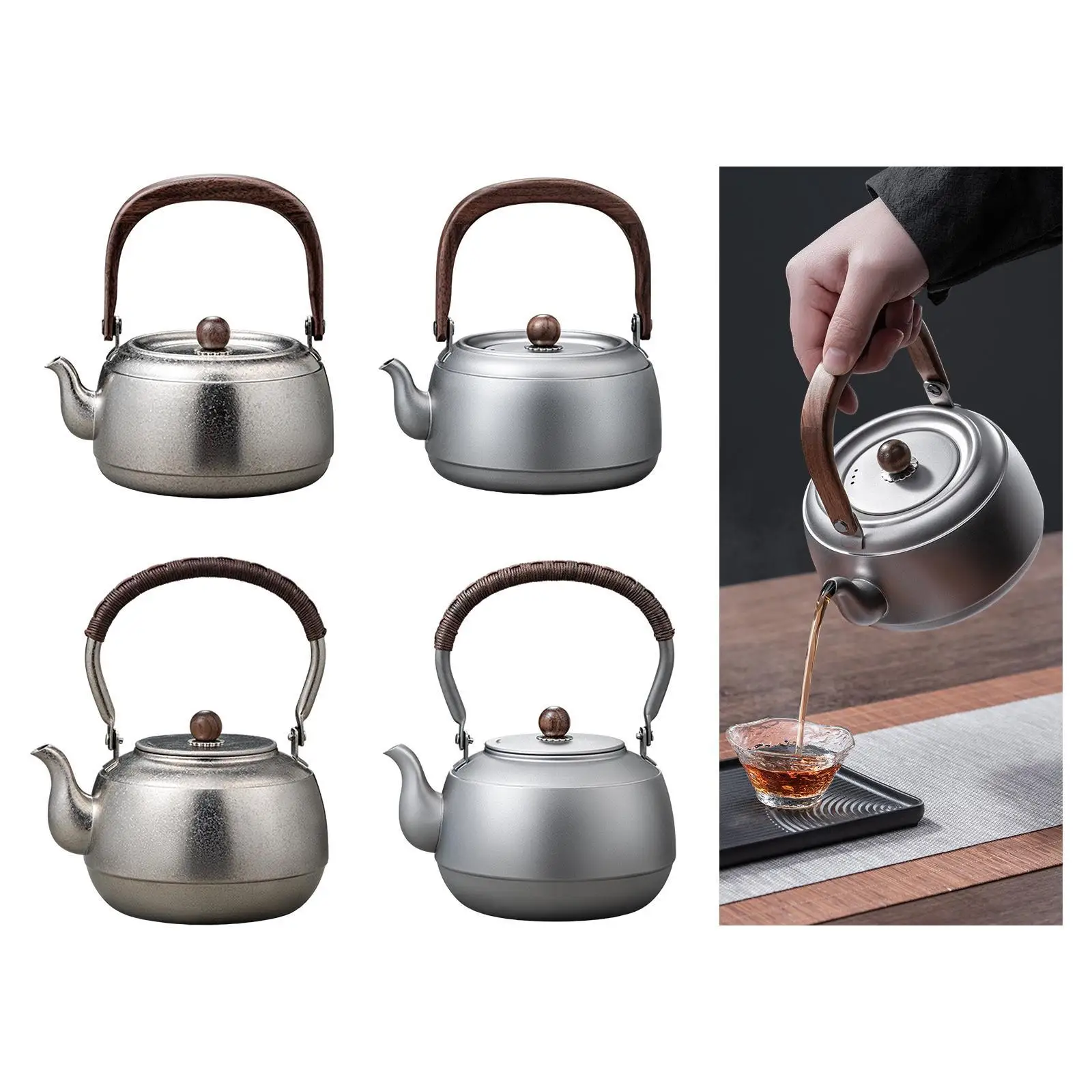 

Camping Kettle Drinkware Titanium Kettle for Climbing Backpacking Traveling