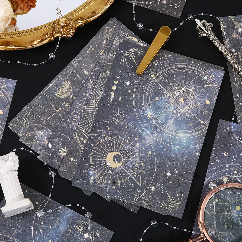 4 styles 30 pcs Magic starry sky Series  Decorative paper Diy Diary Album Scrapbooking Material Junk Journal Supplies