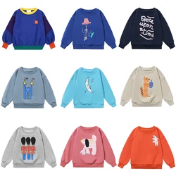 INS Neue 2024 Koreanische Kinder Herbst Winter Kleidung Für Mädchen Jungen Babi Pullover Kinder Sweatshirts Lange Hülse O-ansatz Nette Tops