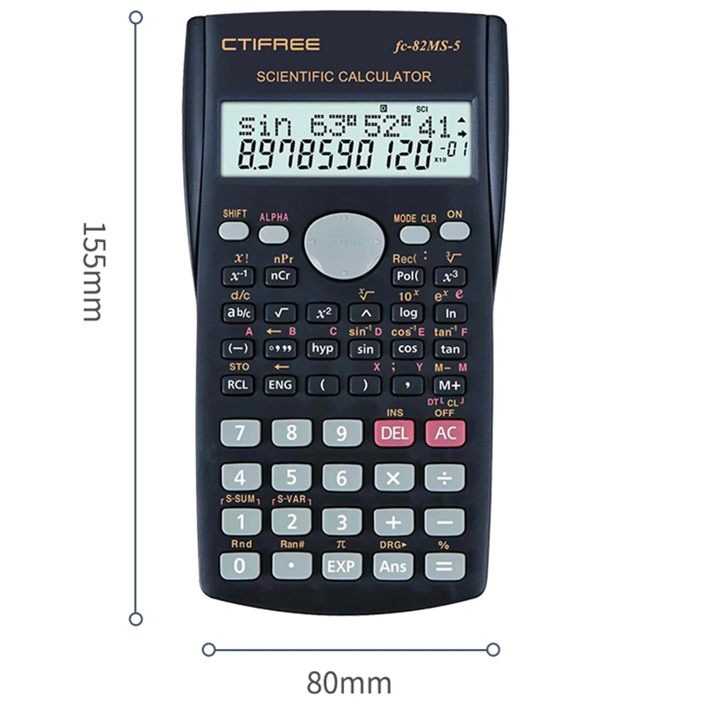 Scientific Calculator - Exam-Ready, Multifunctional, Large Display - Portable & Durable for Students