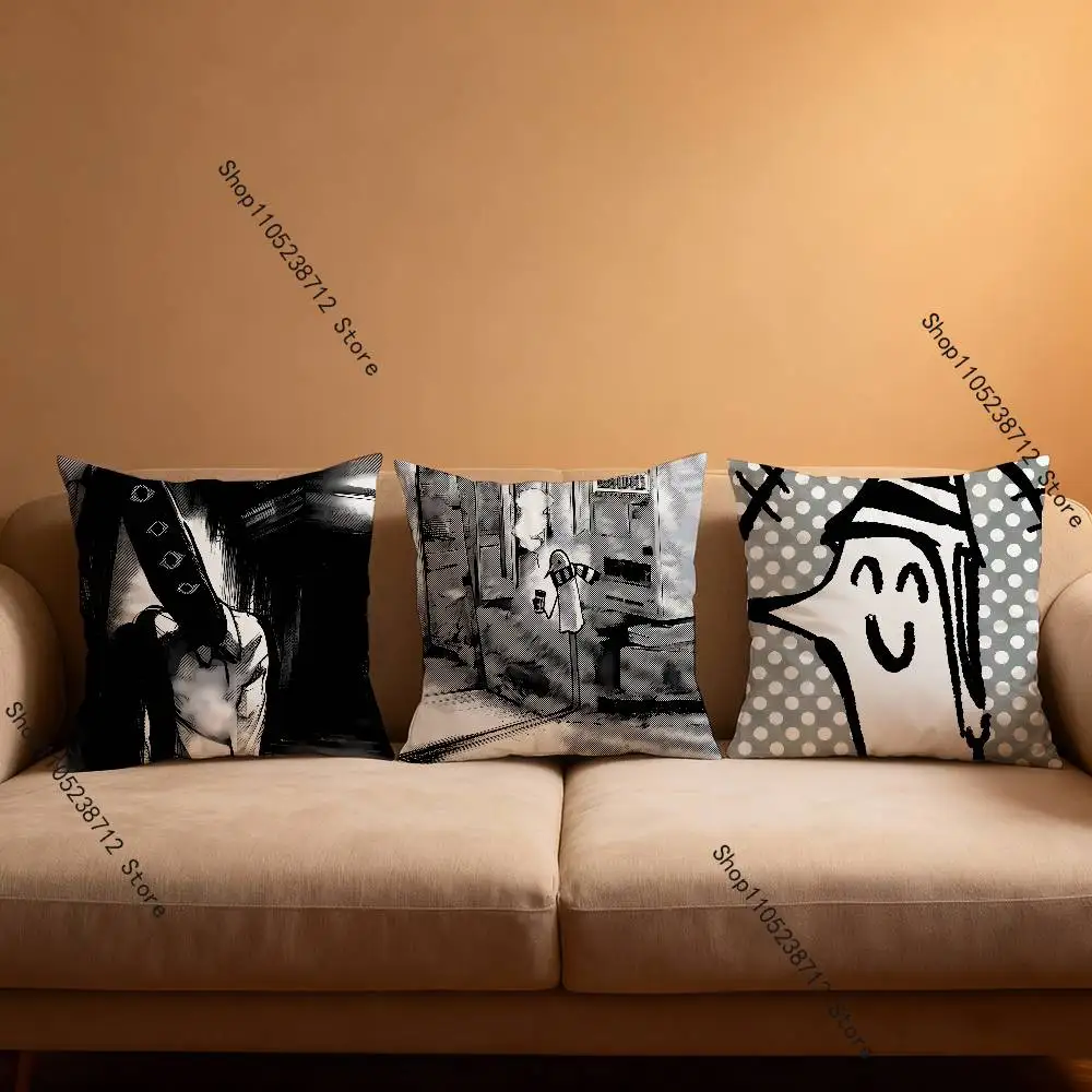 G-Goodnight P-Punpun Anime Pillow Case Anti-dustmite Pillowcase Invisible zipper silky short plush Sofa cushion cover