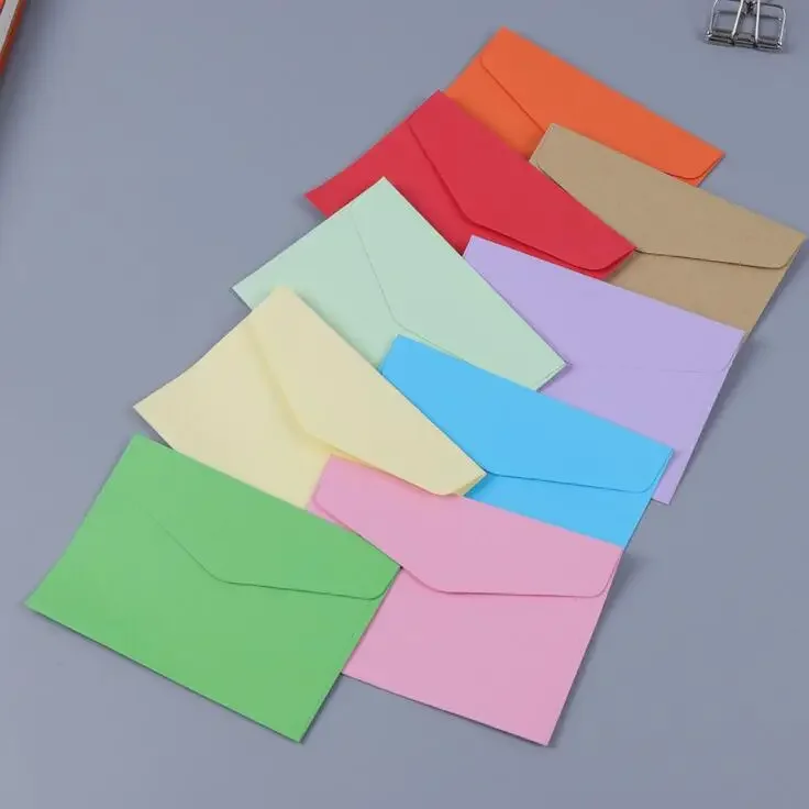 200pcs/lot 115*80mm New Cute Vintage Candy color series DIY Multifunction Mini envelope set wholesale