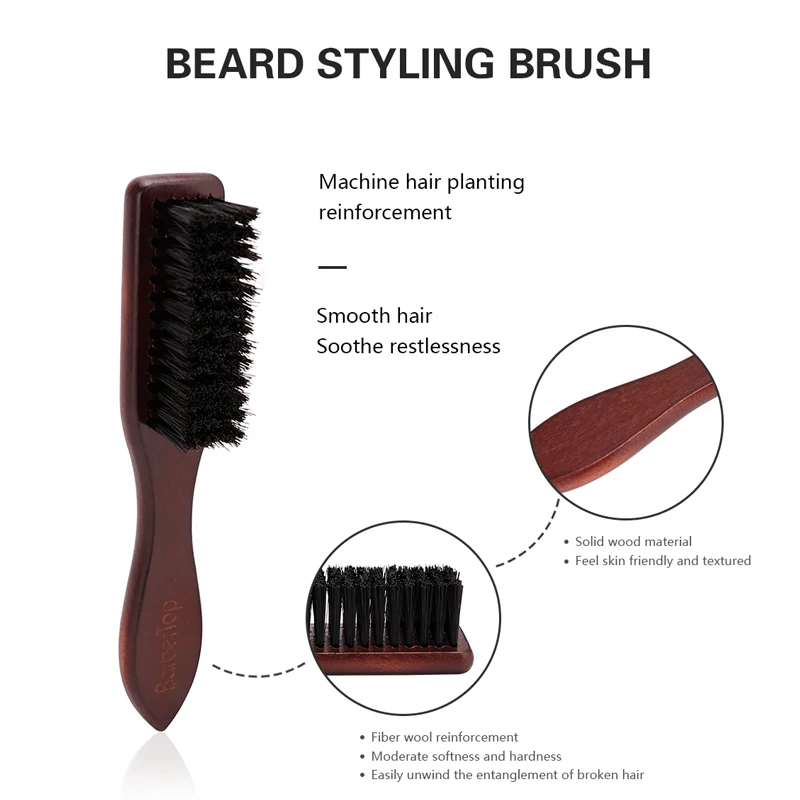 Barber Wood Handle Hairdressing Soft Cleaning Brush