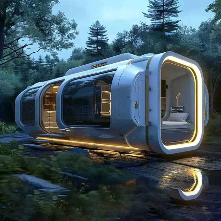 Intelligent Luxury Space Cabin Mobile Capsule Homes Modern Prefab House Space Capsule Hotel