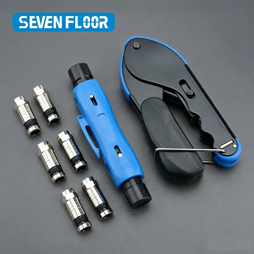 Power Tools Germany - RG6 RG59 Coax Crimping Tool Kit