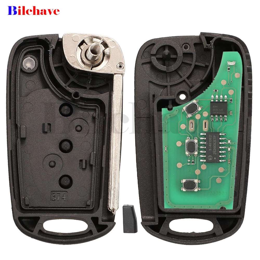 

jingyuqin 81996-1H200 433MHz FSK ID46 chip 3 Buttons Flip Remote Car Key Fob For Kia K2 ceed/soul 2007-2010 OKA-185T Control