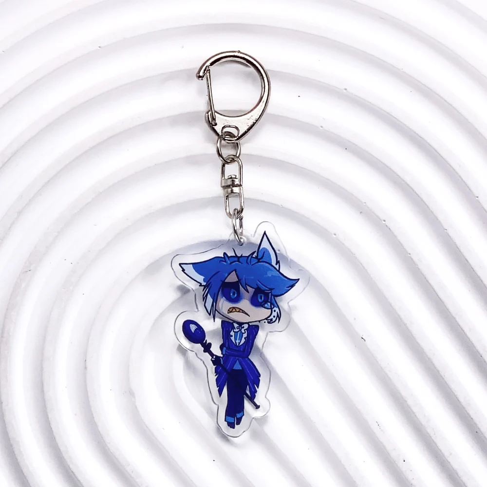 1/18PCS Cartoon Characters Hazbin Hotel Trendy Acrylic Keychain Accessories Bag Charm Backpack Pendant Keyring Gifts For Friends