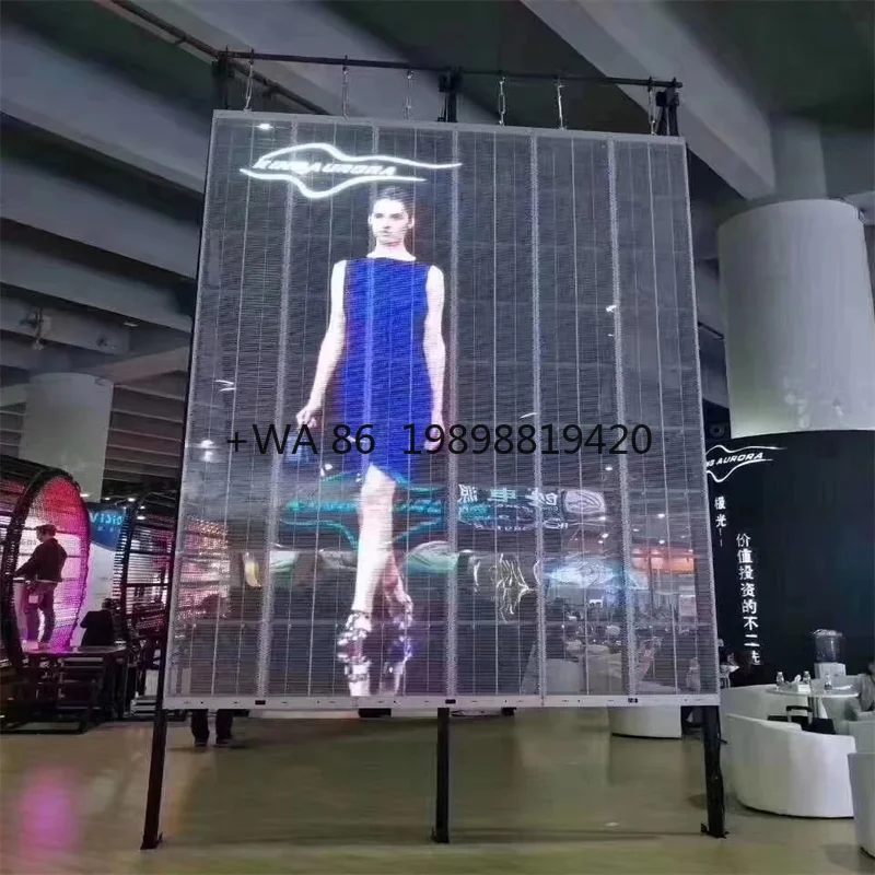 High Brightness Transparent Glass LED Display for Advertising for Stage Background & Showroom Showcases