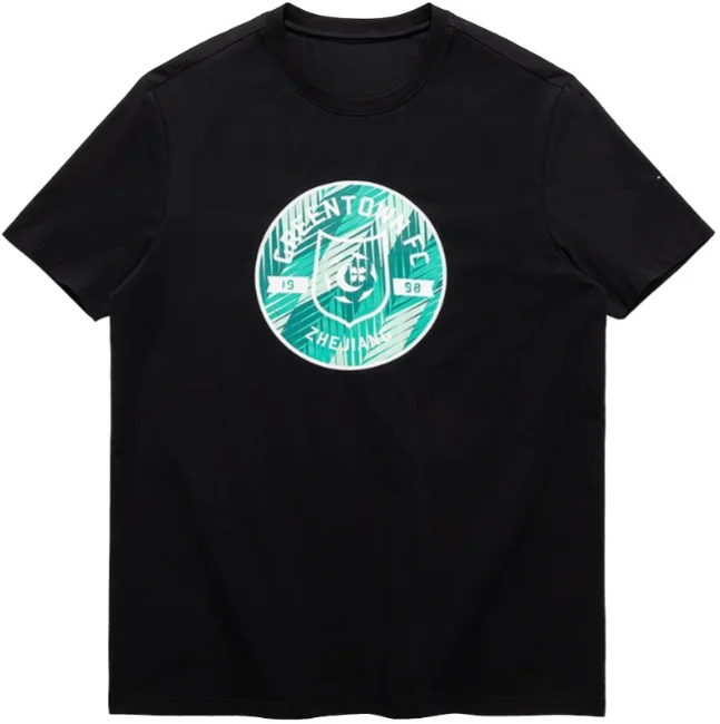 

Short Sleeved T-shirt Men's Fitness Sports Top Green City Series Summer Breathable Football Cultural Shirt