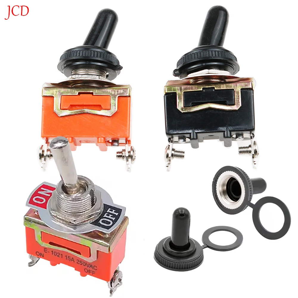 防水カバー付きの頑丈なトグルスイッチ,オン/オフスイッチ,ロッカーカー製品,インテリアパーツ,スタートボタンとストップボタン,15a,250v