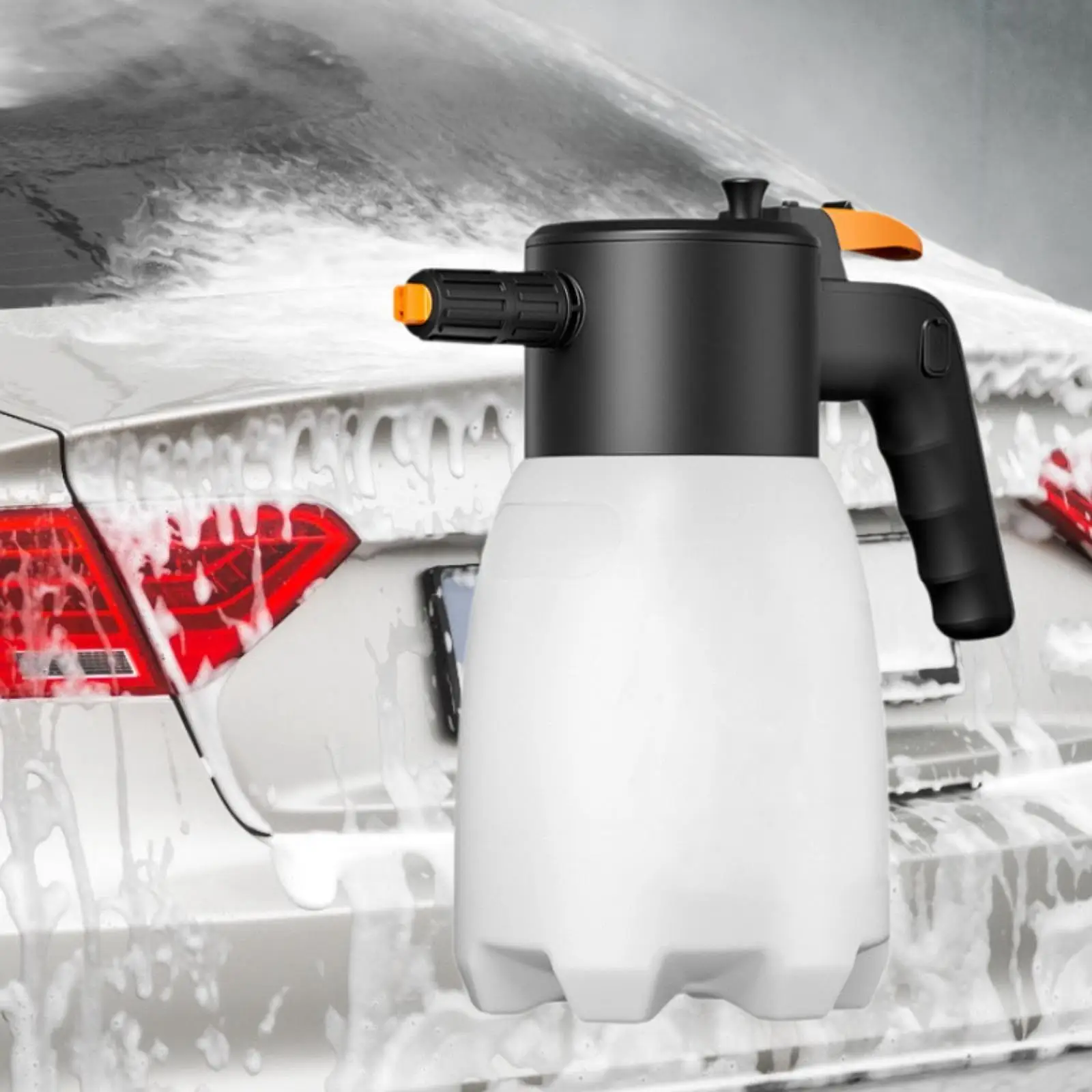 

1.7 L Car Electric Foaming Sprayer Labor Saving 24.5x12.5cm Multipurpose Rechargeable Handheld for Car Cleaning Lightweight