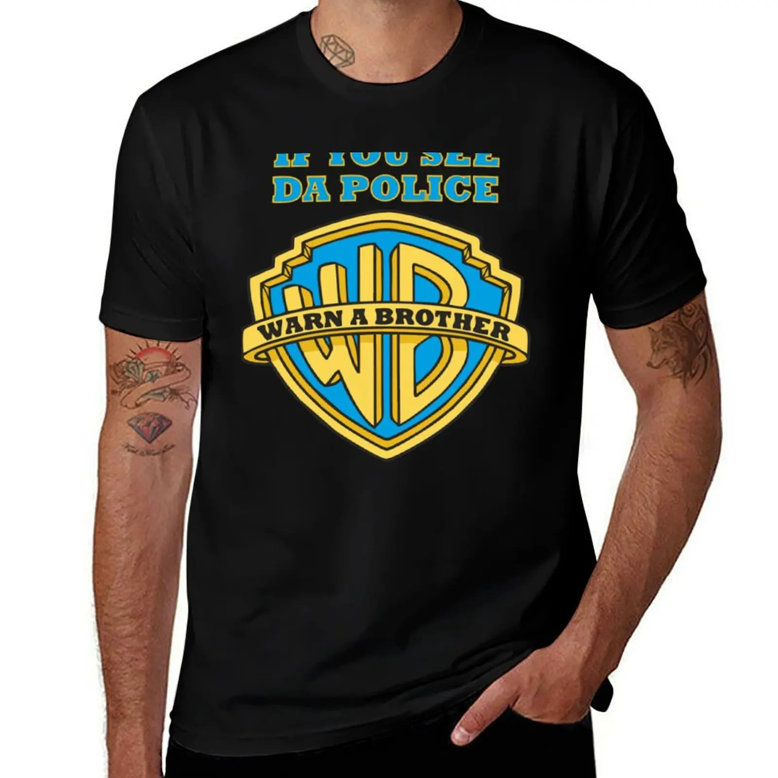 BEST SELLING - If You See Da Police Warn A Brother T-Shirt Independence Day Short Sleeve T-Shirt