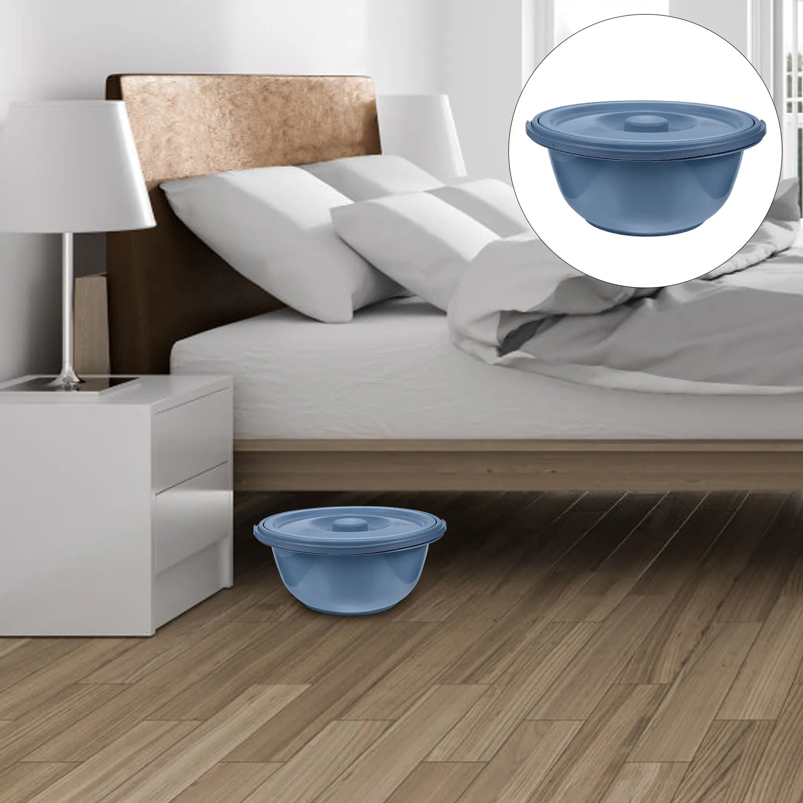 

Камера для пожилых людей, горшок для домашней плевальницы, ручка крышки, прочное портативное ведро для писсуара, материал ПВХ, стабильный, удобный для переноски