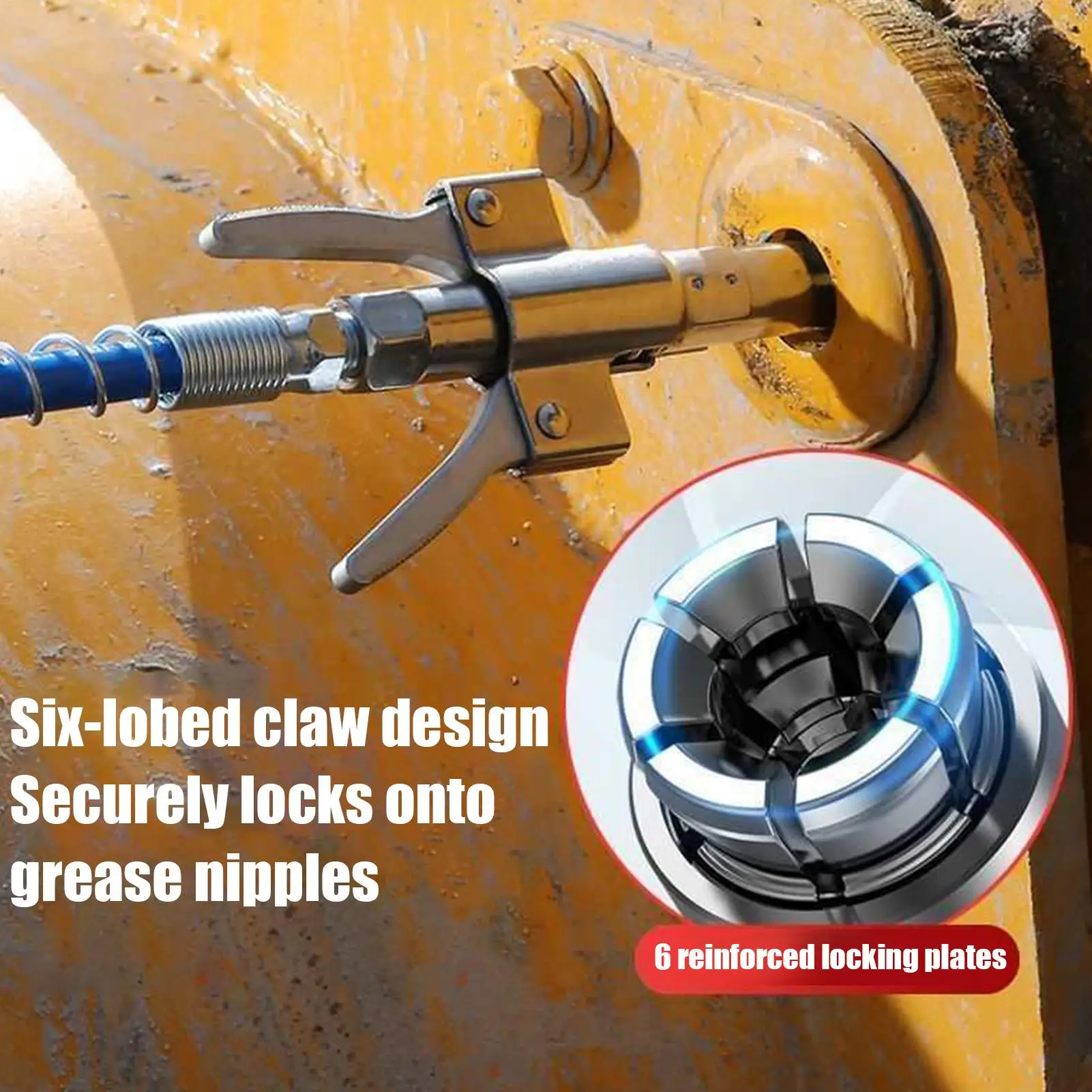 

Grease Coupler Quick Release Grease Fitting Heavy-Duty Fitting Adapter for Industrial Machinery Construction Farm Equipment