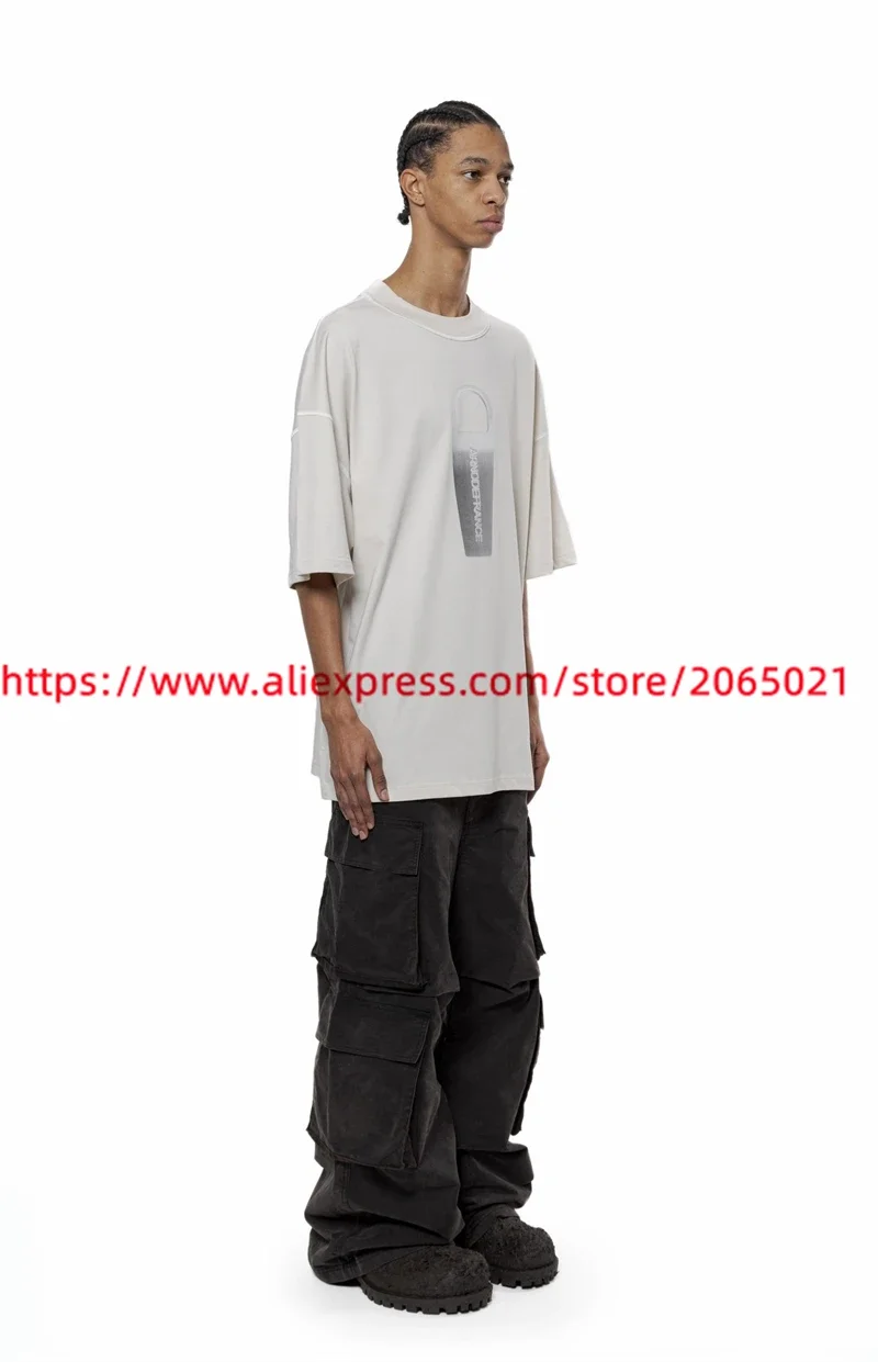 Washed Arnodefrance T Shirt 1:1 High Quality Metallic Zipper Logo Streetwear Tops Tee