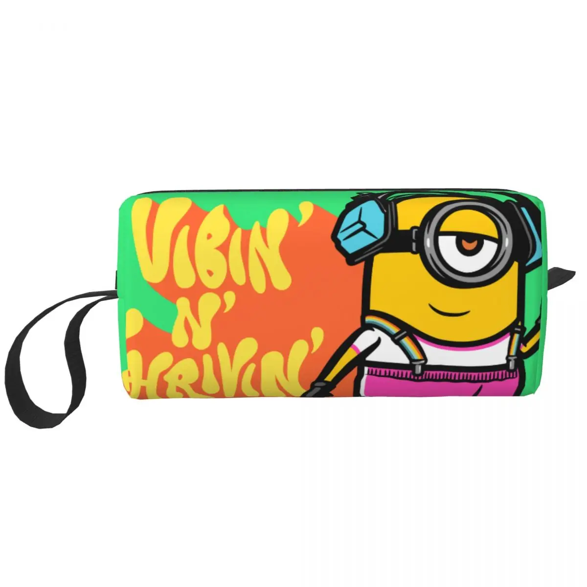 Minions Makeup Bag Pouch Waterproof Vibin and Thrivin Cosmetic Bag Travel Toiletry Bag Organizer Storage Purse Men Women