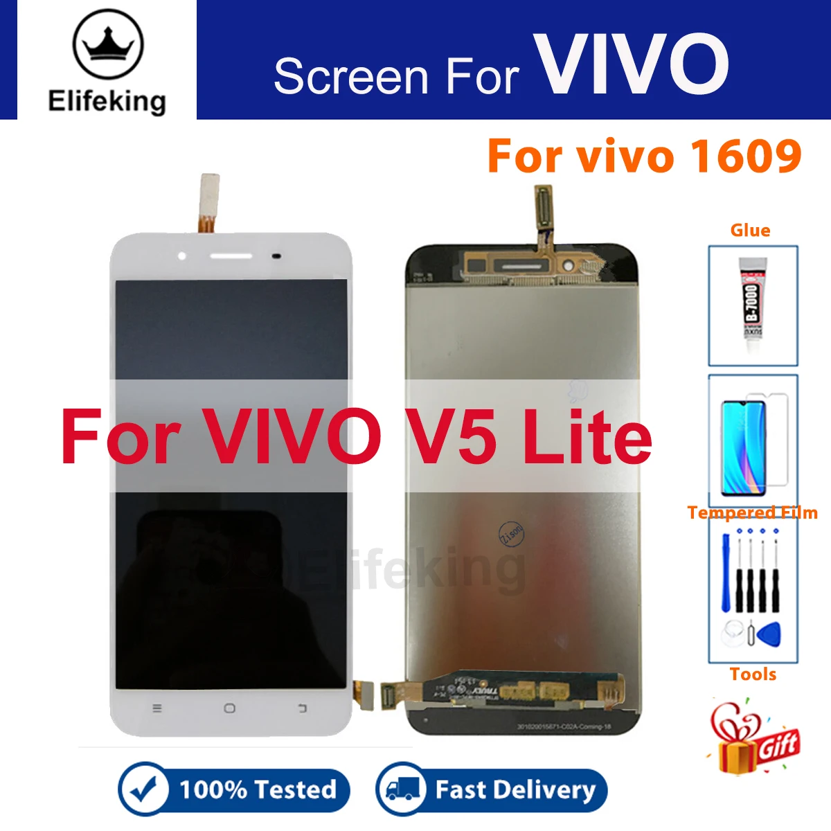 

Экран для VIVO V5 Lite, ЖК-дисплей, сенсорный экран для Vivo Y66 1609, дигитайзер в сборе, протестированный, запасная деталь