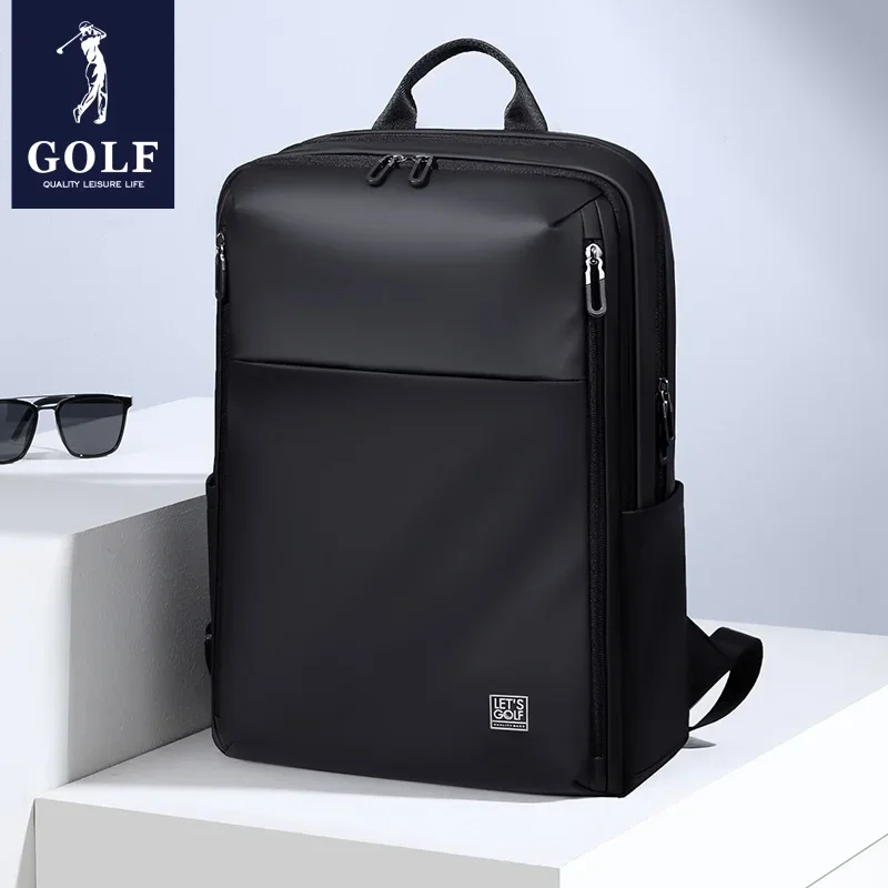 GOLF 15.6 Inch Laptop Backpack Men Waterproof Business Backpacks Black Commuting Computer Bags Large Capacity Oxford Travel Bag