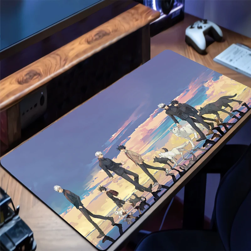 

Mouse Pad big J-Jujutsu K-Kaisens Computer Office Game Table Mats Rubber Anti-slip Gaming Keyboard Long Desk Pads Anime Mousepad