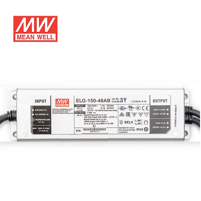 MEAN WELL ELG-150-AB-3Y – מדריך מפורט, סקירה וניתוח של מדריך LED עם פונקציית קיטוב תלת-ממדית