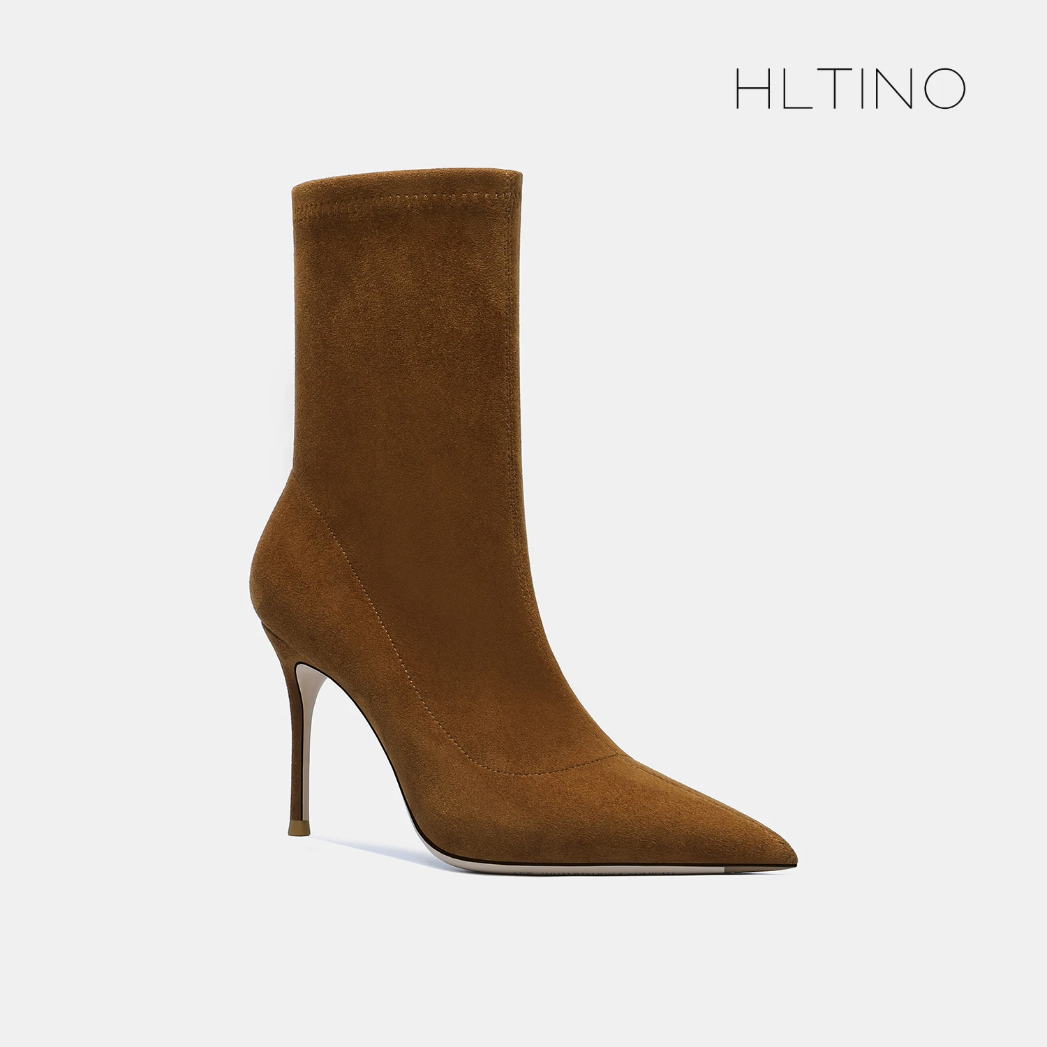 HLTINO Women Stretch Boots Genuine Leather Autumn boot Fashion Elegant Winter Pumps Shoes Luxury Brand Boot