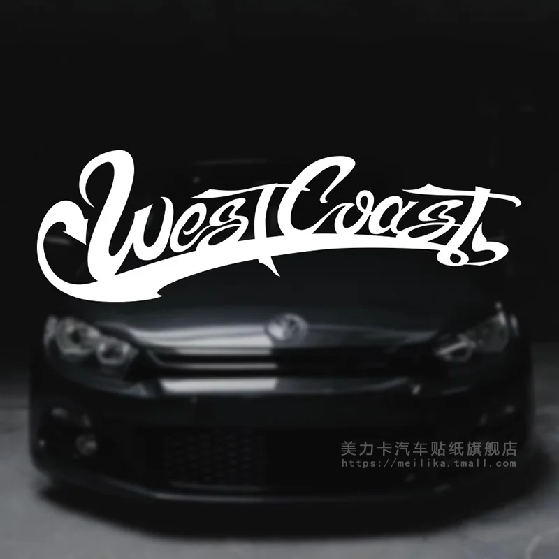 

WestCoast Car Stickers for Front Rear Windshield Window JDM Style Car Body Decals Waterproof Vinyl Reflective Car Accessories