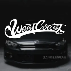 WestCoast Car Stickers for Front Rear Windshield Window JDM Style Car Body Decals Waterproof Vinyl Reflective Car Accessories
