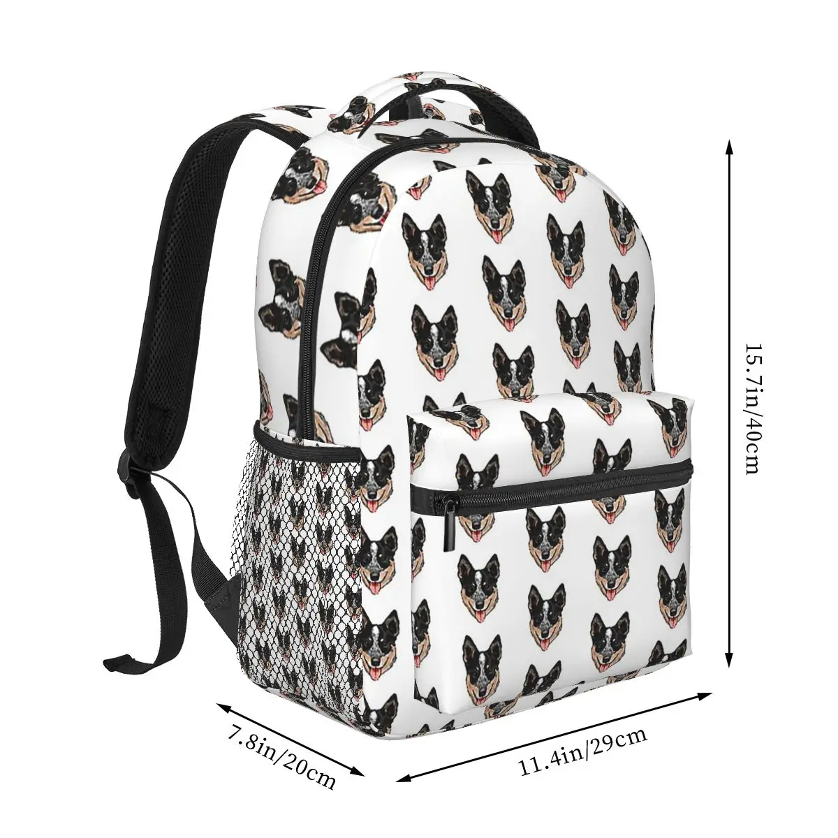 Australian Cattle Dog Lover, Blue Heeler Love Backpack Hot Sale Daypack Kids BookBag School Bag Shoulder Bags for Men Women