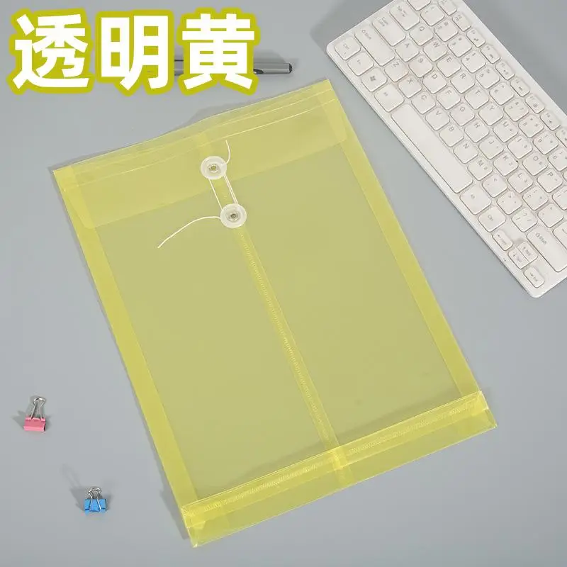 10pcs A4 Transparent PP Document Folders Large Capacity Waterproof File Organizer Clear Plastic Envelope Storage School Office
