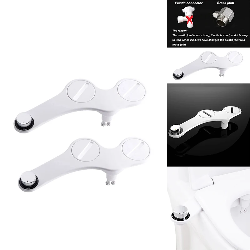 

2 Pack Bidet Attachment Non-Electric Mechanical Fresh Water Spray Bidet Toilet Attachment With Self Cleaning Nozzle