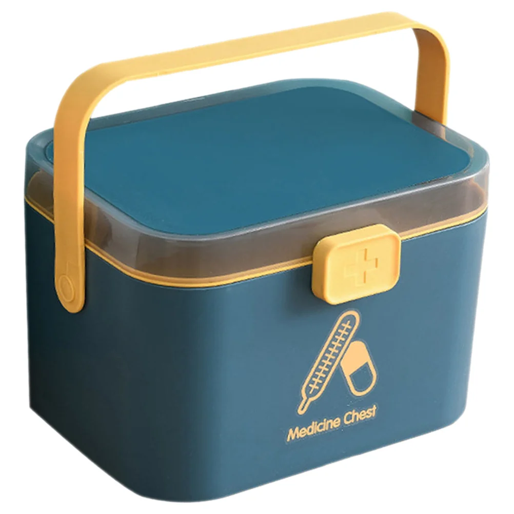 Handled First Aid Medicine Box Large Capacity Portable Emergency Medical Storage Case Home Travel Organize Medicine Organizer