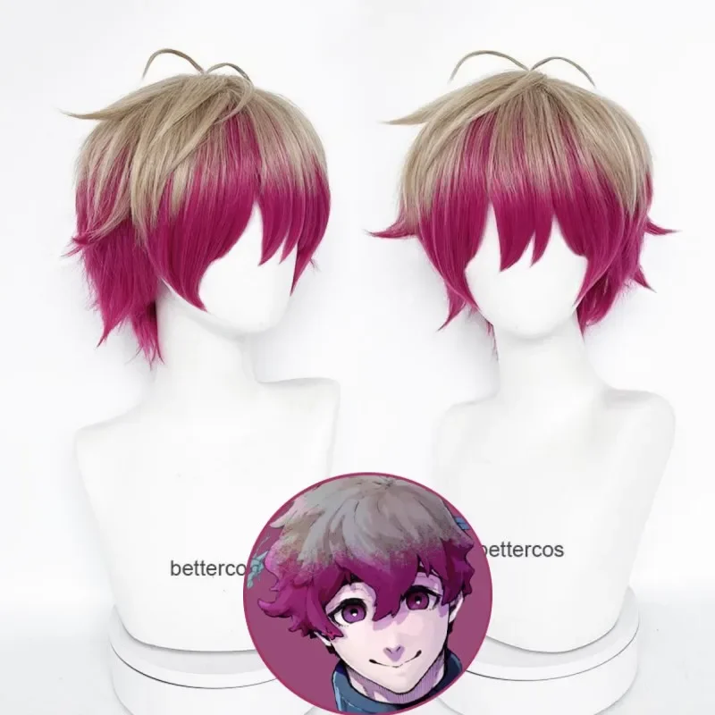 Alexis Ness-Peruca de Cosplay, Fechadura Azul, Rosa Vermelha, Resistente ao Calor, Perucas Sintéticas, Anime