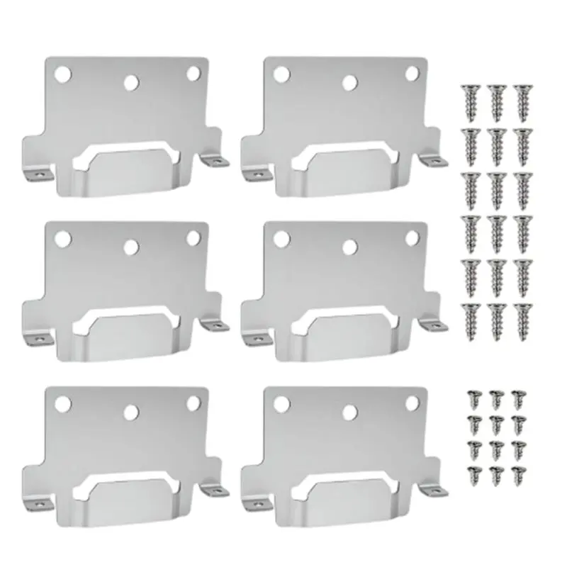 MLGB-6Pcs 116791 Mounting Plates With 105307 Screw For Bed Frame, Galvanized Steel