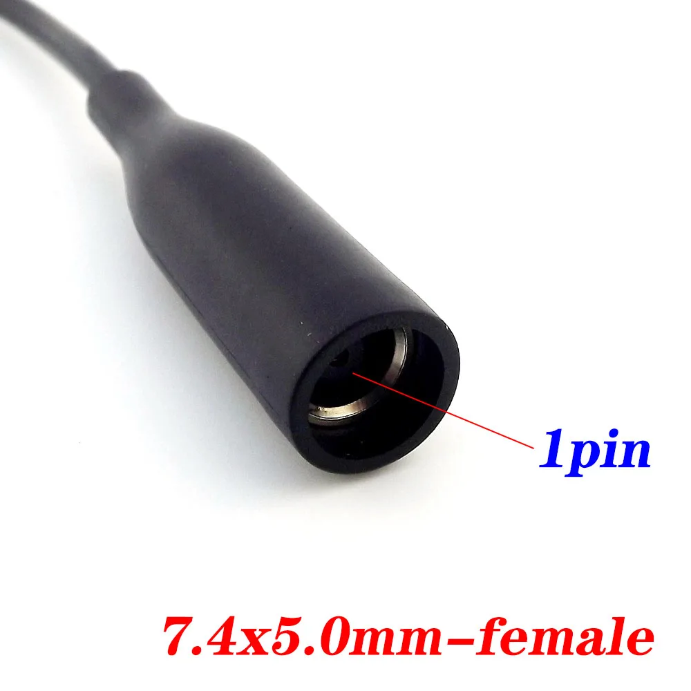 For Dell Laptop DC Power Charge Converter Adapter Cable Cord 7.4x5.0 female to 4.5x3.0 mm male Dropshipping