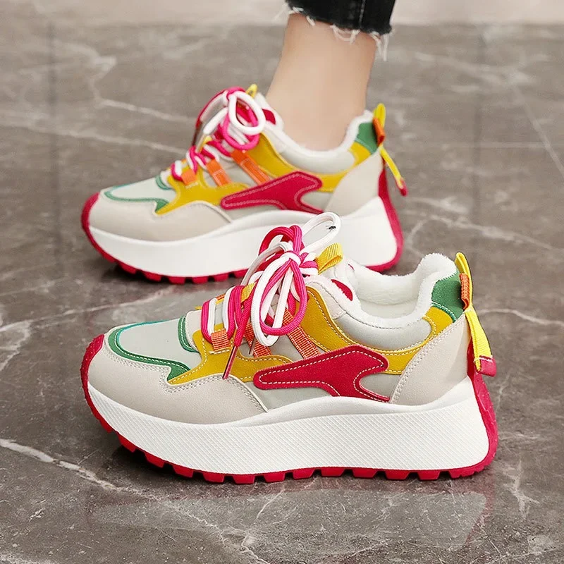 Women\'s Sneakers Original Designer Platform Casual Shoe Height Increasing Sport Shoes for Women Thick Sole Vulcanize Shoes Tenis