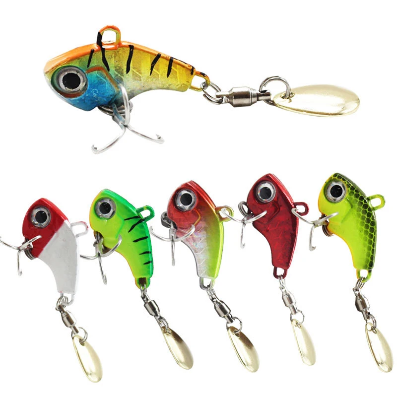 1pcs Tail Spinner Fishing Lure 5g 7g 10g 14g 20g Metal VIB Rotating Tail Swimbait Trout Spinner Bait Bass Fishing Trackles