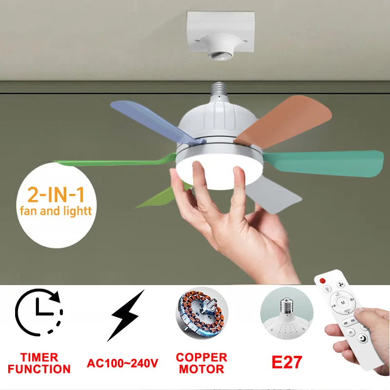 led ventilador de teto luz para casa e27 soquete ventilador economia de energia frio sala de estar cozinha frio motosserra ac e27 01