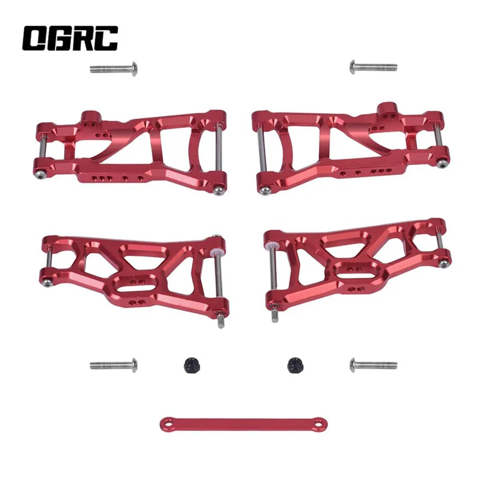 

OGRC Aluminum Alloy Front & Rear Suspension A-Arms and Tie Bar Upgrade Parts for Traxxas Slash 2WD F-150 1/10 RC Car Replacement