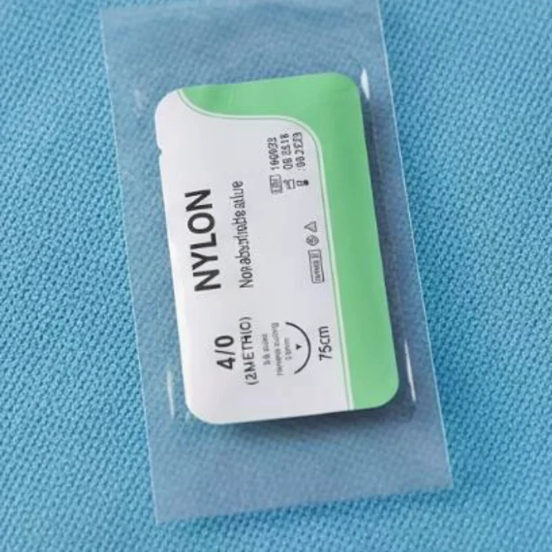 12PCS 2.0/3.0/4.0 Needle Suture Nlon  Thread Sterile Surgical Practice