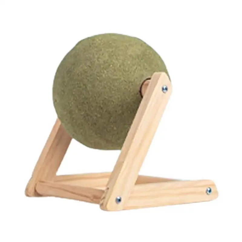 Catnip Ball With Stand Rotatable Cat Floor Ball Toy Catnip Roller Ball Floor Mount Versatile Catnip Floor Toys Enjoyable Cat Nip