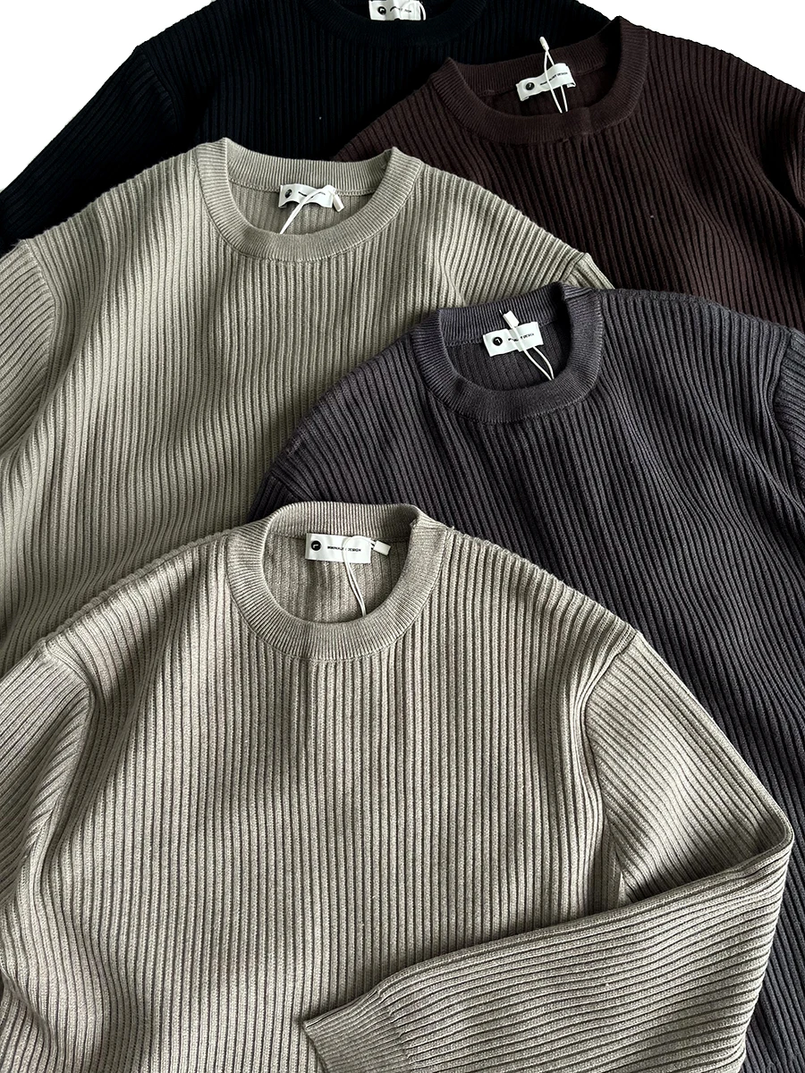 

Faionable Casual round Ne Knitwear Loose Fit Base Layer irt Retro Sle Autumn Commute Soft Polyester Blend Long Sve