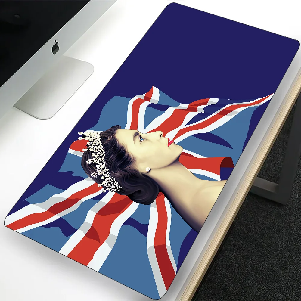 Queen Elizabeth II Large Gaming Mouse Pad Computer Mousepad PC Gamer Laptop Mouse Mat Office Mausepad XXL Keyboard Mat Desk Pad