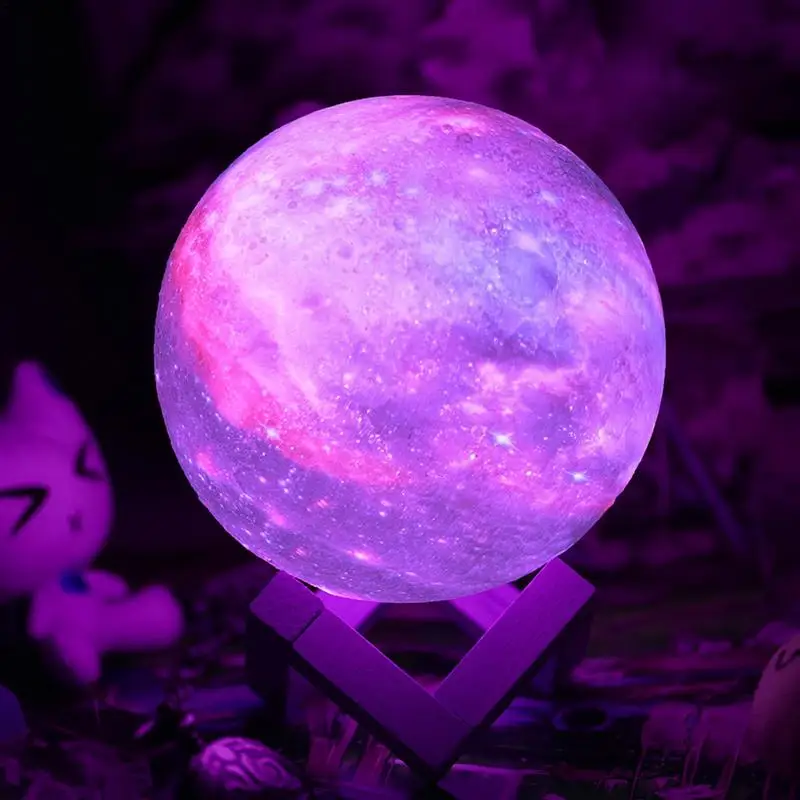 Unique 16 Color Moon Lamp Galaxy Lamp 3D Romantic Decorations Remote Touch Control Special Night Moonlight Ball For Home Decor