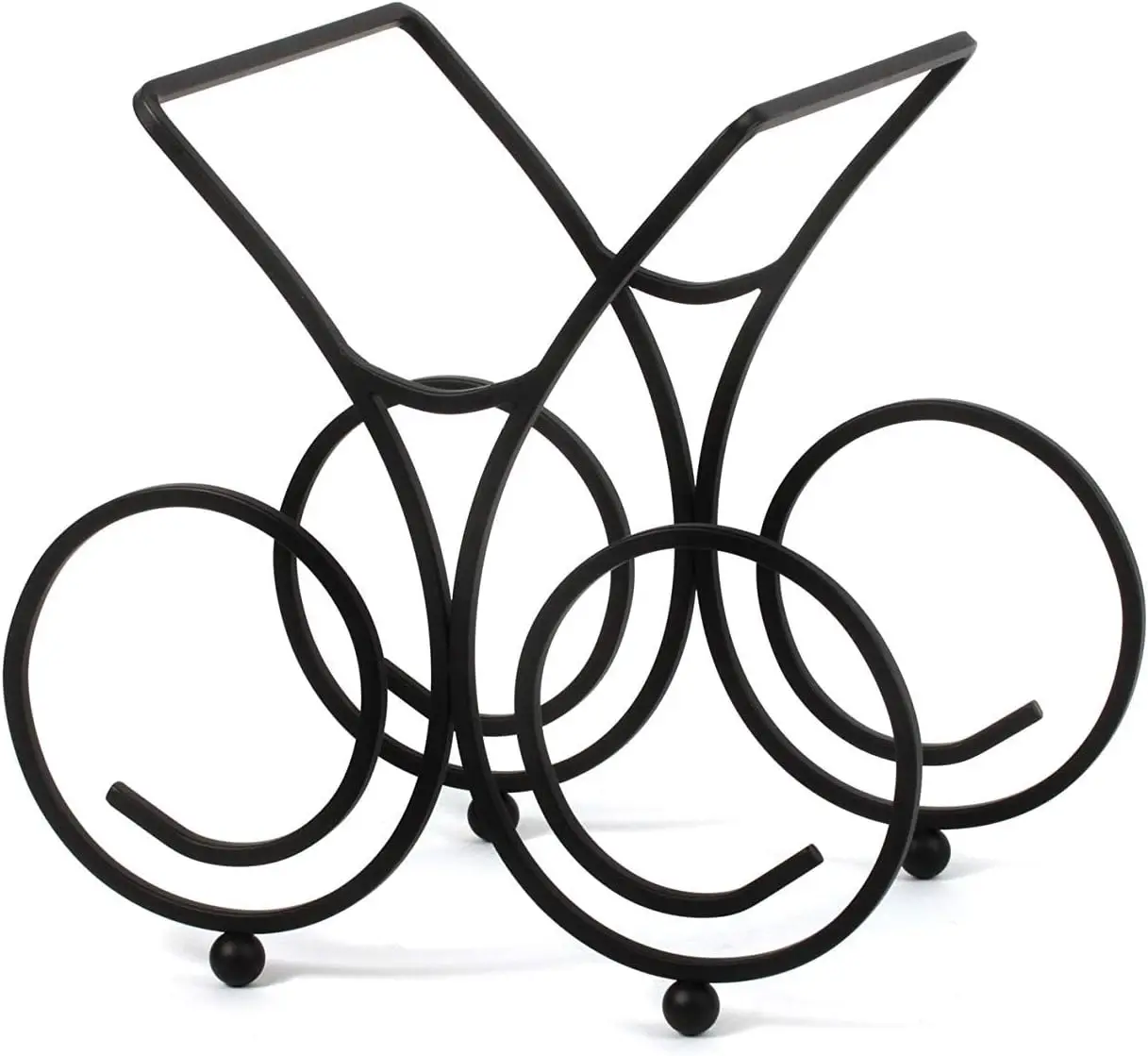 

Стальная подставка для 3 бутылок вина для кухни и бара, компактное хранение с прочной конструкцией, подходит для стандартных и больших бутылок