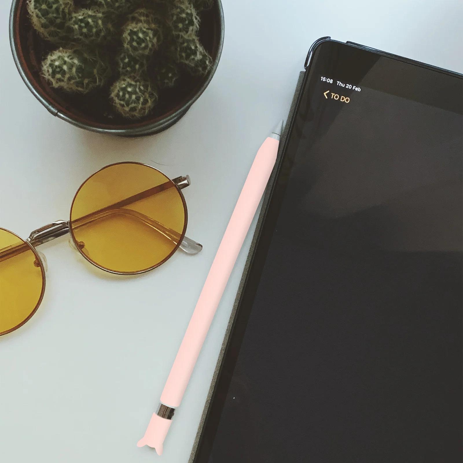 

Stylus Pen Cover Silicone Rabbit Ears Design Protective Case Compatible Pencil 2 Non Slip Silicone Stylus Pen Protector