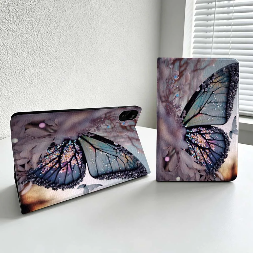 Luxurious Butterfly Pattern For Xiaomi Redmi Mi Pad 8 7 6 5 4 2 SE K Pro Max Ultra Poco Pad Soft Inch Tablet Case Cover